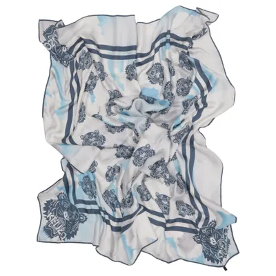 Mouchoir (Bleu, Gris, Blanc) de Kenzo Soie