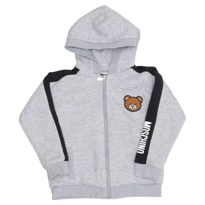 Hoodie (Gray, Black) from Moschino Baby