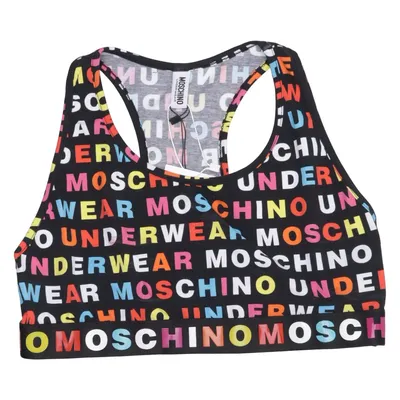 Sports-BH (Sort, Flerfarvet) fra Moschino Underwear Bomuld, Elastan