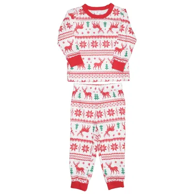 Pyjama (Blanc, Rouge, Vert) de PatPat Élasthane, Polyester