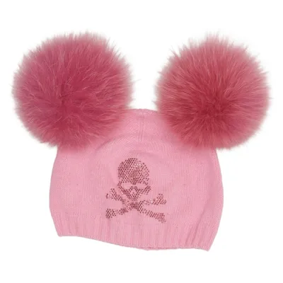 Pompon muts (Roze) van Philipp Plein