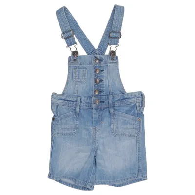 Dungaree shorts (Blue) from & NOW Cotton