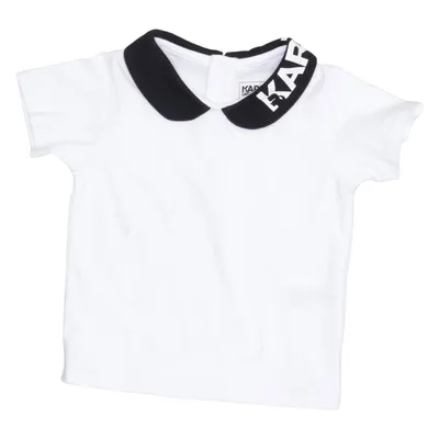 Pikétröja (Vit) från Karl Lagerfeld Kids Bomull, Elastan