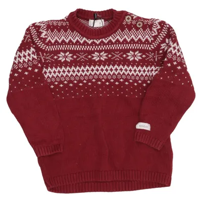 Christmas sweater (Red, White) from Newbie by KappAhl Organic cotton