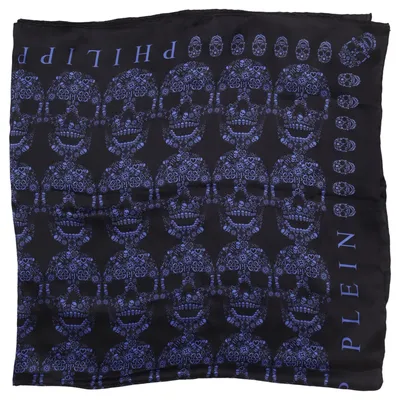 Cache-col (Noir, Bleu) de Philipp Plein Soie