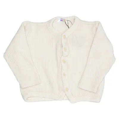 Cardigan (White) from Joha Merino wool