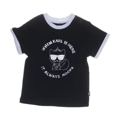 T-shirt (Zwart) van Karl Lagerfeld Kids Katoen