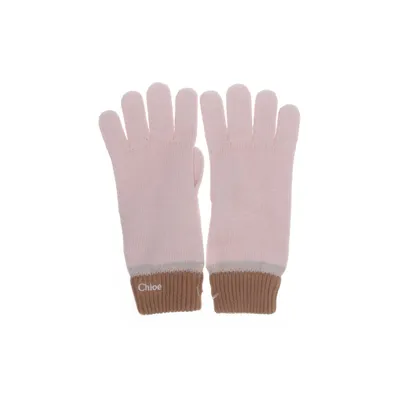 Gloves (Pink) from Chloé Cotton, Wool