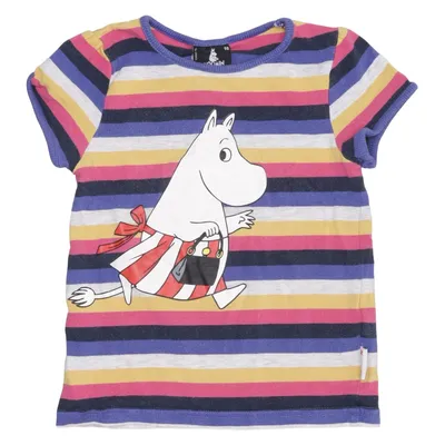 T-shirt (Bleu, Rose, Jaune) de Moomin by Lindex Élasthane, Coton biologique
