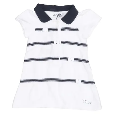 Klänning (Vit, Blå) från Baby Dior Bomull, Elastan