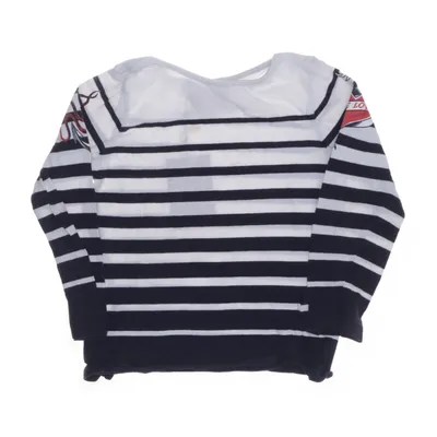 Långärmad t-shirt (Vit, Blå) från Jean Paul Gaultier for Lindex Bomull