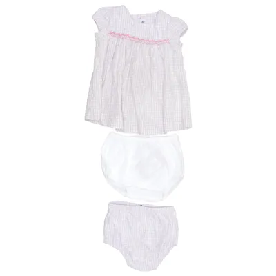 Ensemble (Blanc, Rose) de Jacadi Coton