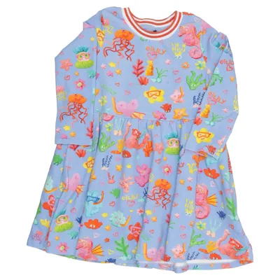 Robe (Bleu, Multicolore) de Oilily Élasthane, Coton biologique