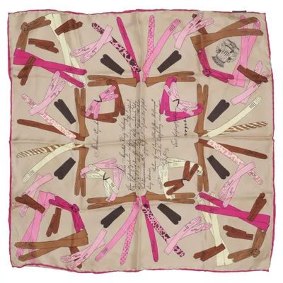 Suit scarf (Beige, Pink, Brown) from Roeckl Silk