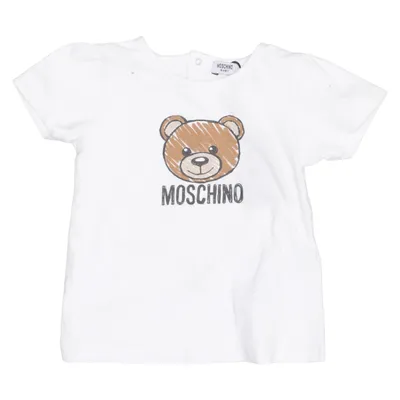 T-shirt (Vit) från Moschino Baby Bomull, Elastan
