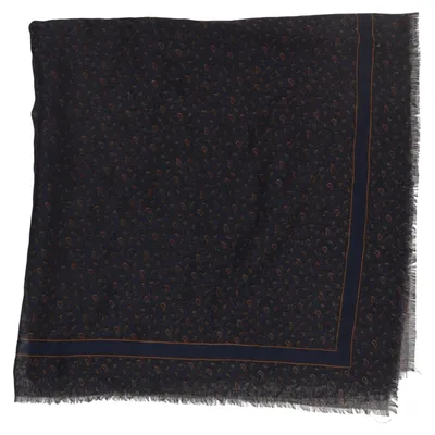 Scarf (Blå, Flerfärgad) från Jil Sander Silke, Ull