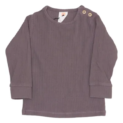 Lange mouwen shirt (Grijs) van Hema Katoen, Elastaan