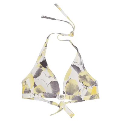 Bikini top (Yellow, Gray, White) from Calvin Klein Swimwear Elastane, Polyamide