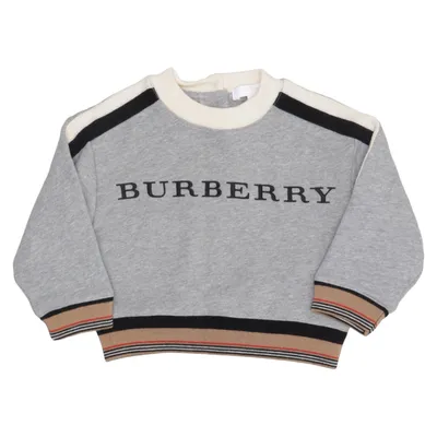 Collegetröja (Grå, Vit, Svart) från Burberry Children Bomull, Elastan, Polyamid, Ull