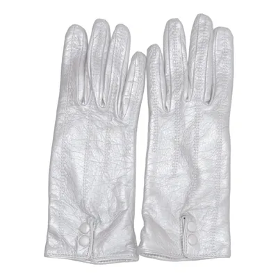 Læderhandsker (Sølv) fra Wedins Læder, Polyester