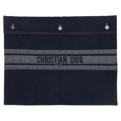 Envelop tas (Blauw, Grijs) van Christian Dior Katoen