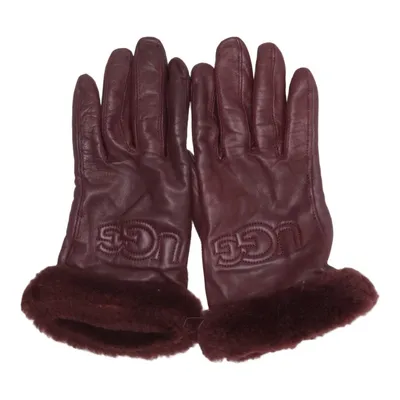 Læderhandsker (Rød) fra UGG Kashmir, Læder, Polyamid, Uld