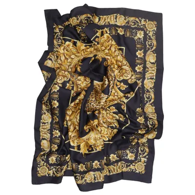 Halsdoek (Zwart, Goud) Zijde