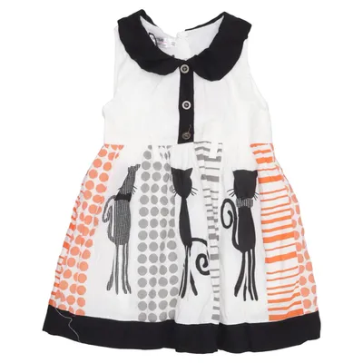Robe (Blanc, Noir, Orange) de Vogue Fashion Coton