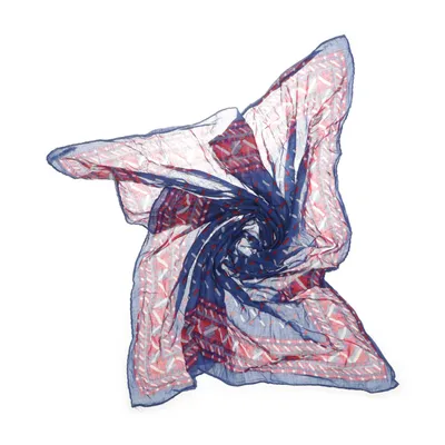 Halsdoek (Blauw, Meerkleurig) van Yves Saint Laurent Katoen
