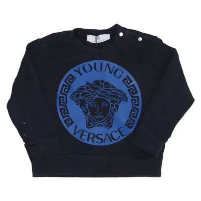 Collegetröja (Svart, Blå) från Young Versace Bomull, Elastan