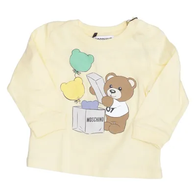 Långärmad t-shirt (Gul) från Moschino Baby Bomull, Elastan