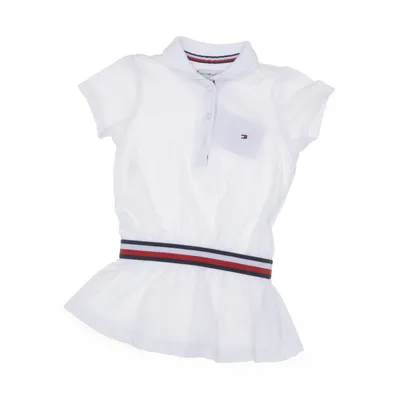 Polokjole (Hvid, Rød, Blå) fra Tommy Hilfiger Bomuld, Elastan