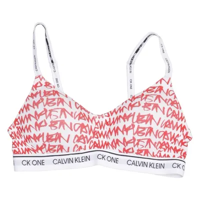 Bralette (Hvid, Rød) fra Calvin Klein Bomuld, Elastan, Modal