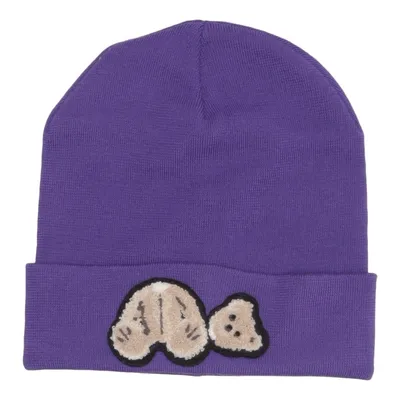 Beanie-Mütze (Lila) von Palm Angels Acryl, Polyester, Wolle