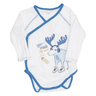 Body (Blanc, Bleu) de Little Marc Jacobs Coton