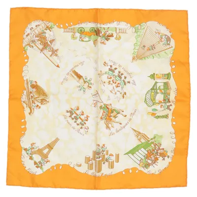 Lommetørklæde (Vintage 2000's "Les Triplés" by Nicole Lambert) fra Hermès Silke