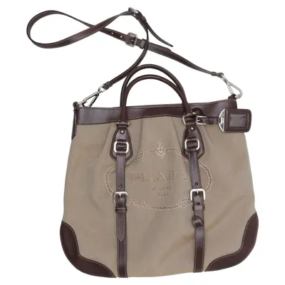 Handtas (Beige, Meerkleurig) van Prada Leer