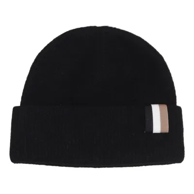 Beanie-Mütze (Schwarz) von Boss Alpakawolle, Elasthan, Polyamid