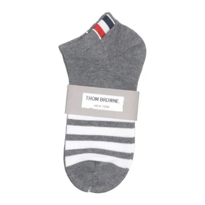 Chaussettes (Gris, Blanc) de Thom Browne Coton