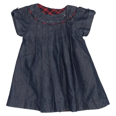 Jeanskleid (Blau, Rot) von Jacadi Baumwolle, Polyester