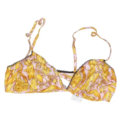 Bralette (Pink, Yellow, Multicolored) from Versace Elastane, Polyamide, Silk