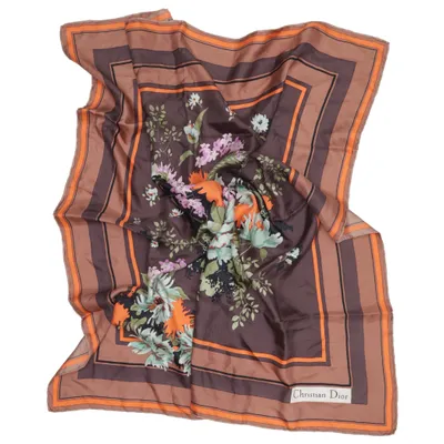 Silketørklæde (Brun, Orange, Flerfarvet) fra Christian Dior