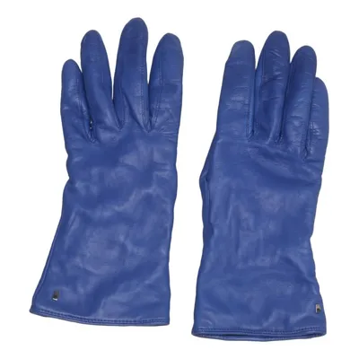 Lederhandschuhe (Blau) von Roeckl Leder, Wolle