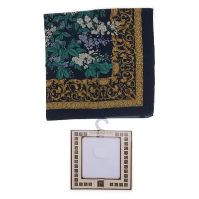 Halsdoek (Blauw, Meerkleurig) van Pierre Balmain Zijde