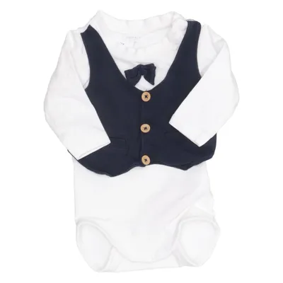 Body (Blanc, Bleu) de Name It Élasthane, Coton biologique