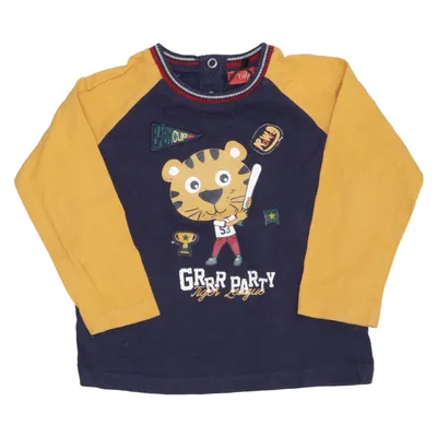 Lange mouwen shirt (Blauw, Geel, Meerkleurig) van Tissaia Katoen