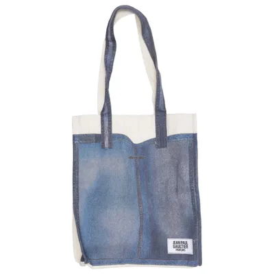 Canvas bag (Beige, Blue) from Jean Paul Gaultier Recycled cotton, Recycled polyester