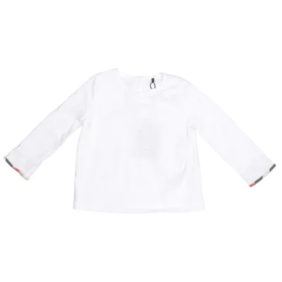 Långärmad t-shirt (Vit) från Burberry Children Bomull