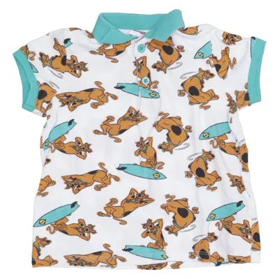 Polo (Blanc, Marron, Turquoise) de Scooby-Doo Coton