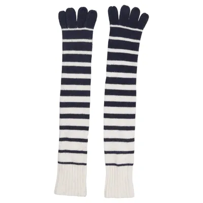 Gloves (Blue, White) from Jean Paul Gaultier for Lindex Cotton, Polyamide, Viscose, Wool